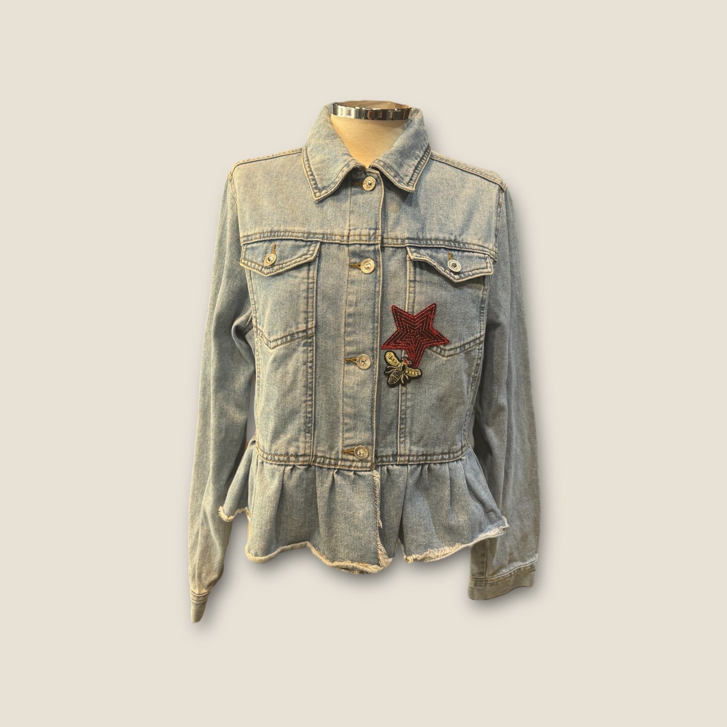 Chaqueta vaquera "Un Beso y una Flor"