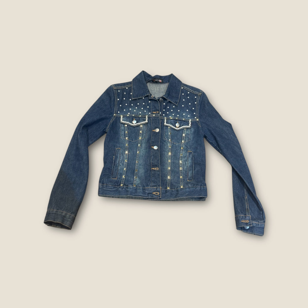 Chaqueta vaquera perlas y tachuelas
