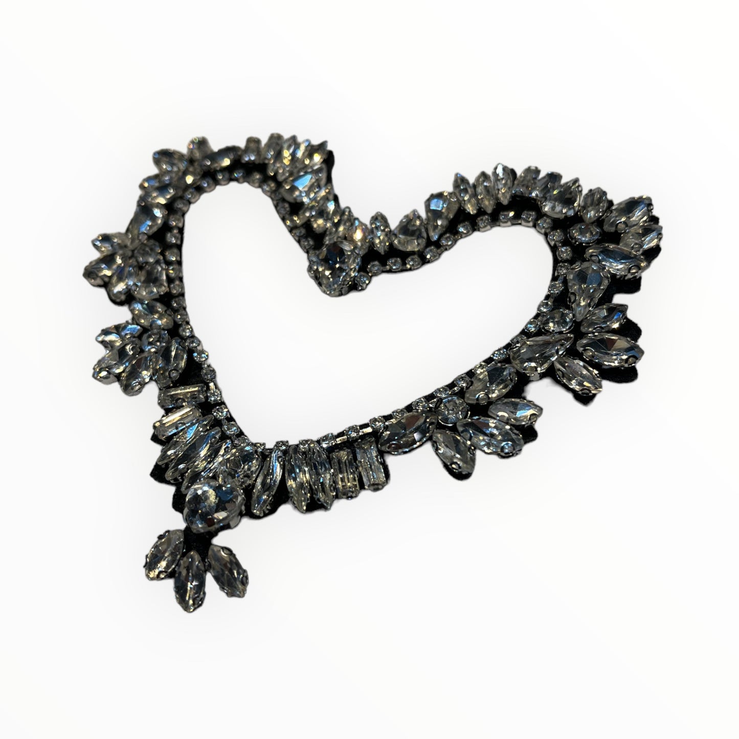 Parche corazón pedreria cristal