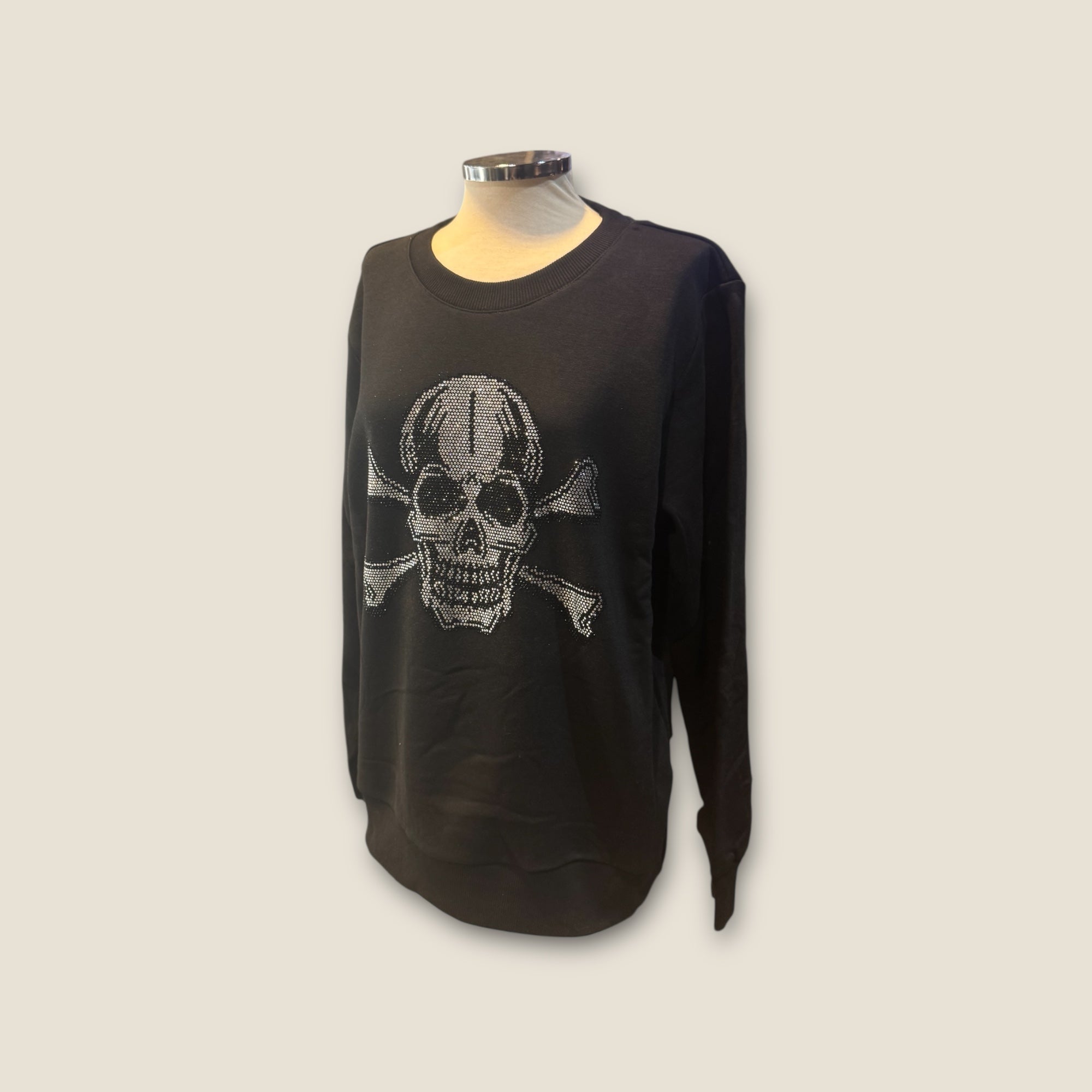 Sudadera Gran Calavera Strass