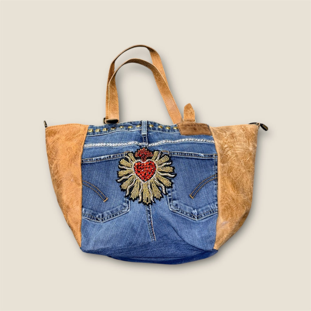 Bolso shopping vaquero con corazón