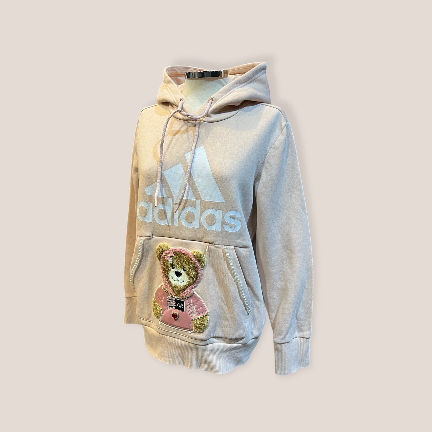Sudadera rosa claro Adidas con osito