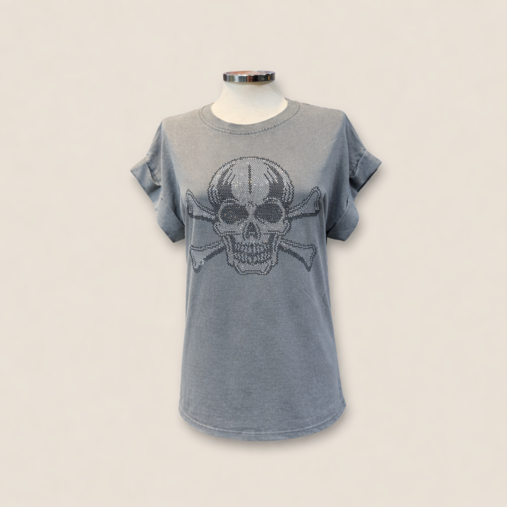 Camiseta Calavera Strass