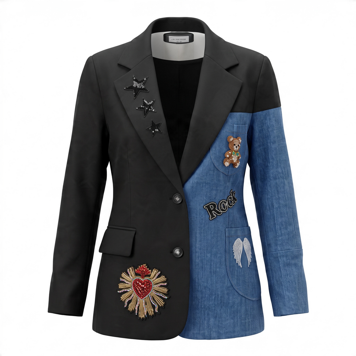Blazer Bicolor con parches