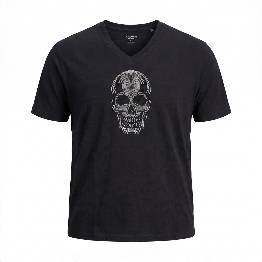 Camiseta hombre Calavera Strass