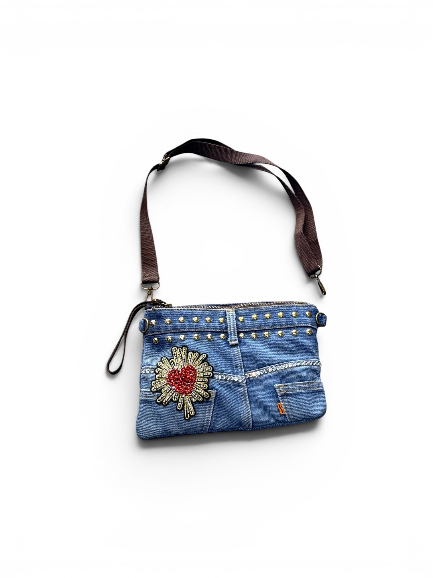 Bolso vaquero bandolera corazón