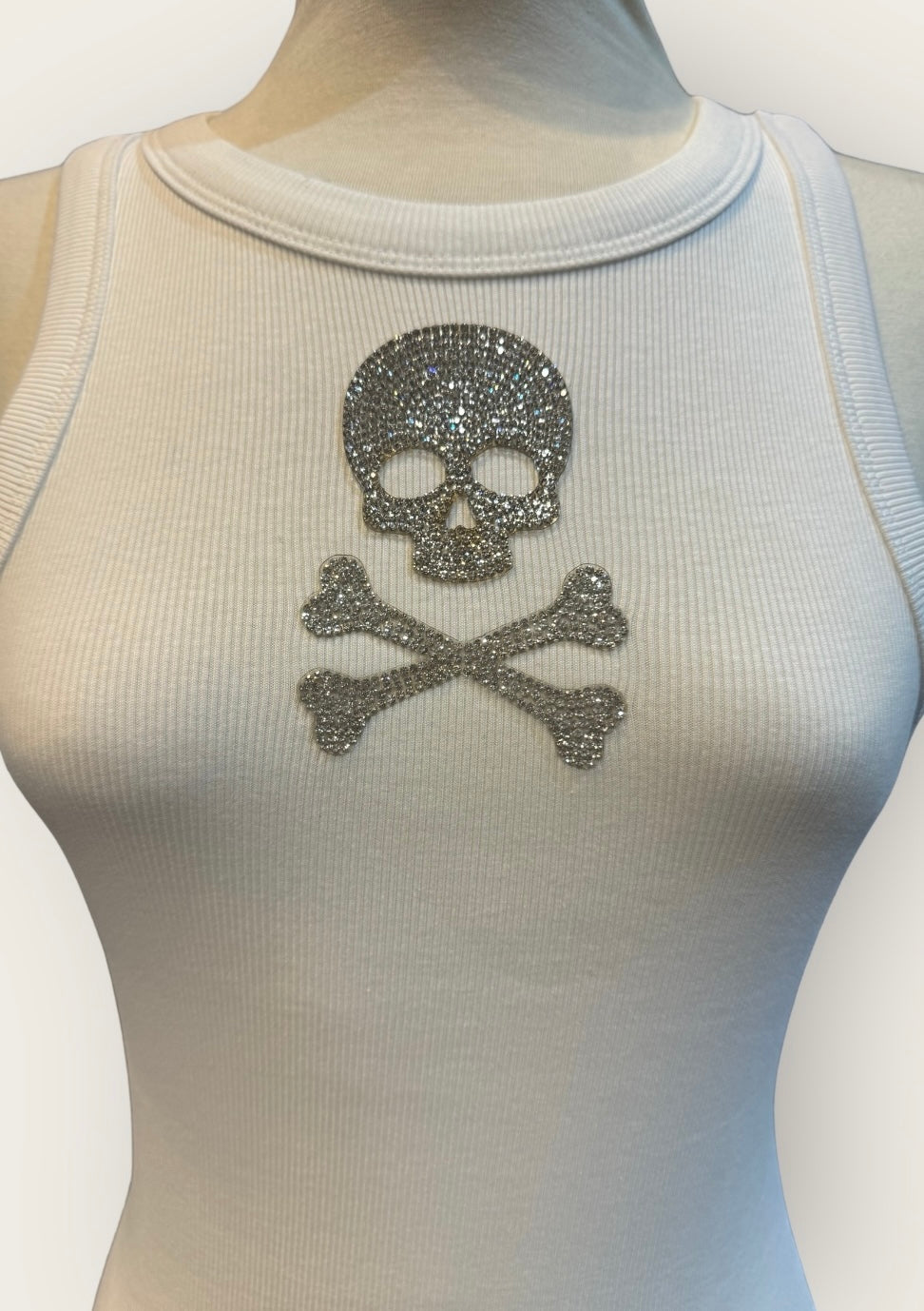 Camiseta  Tirantes Calavera Strass