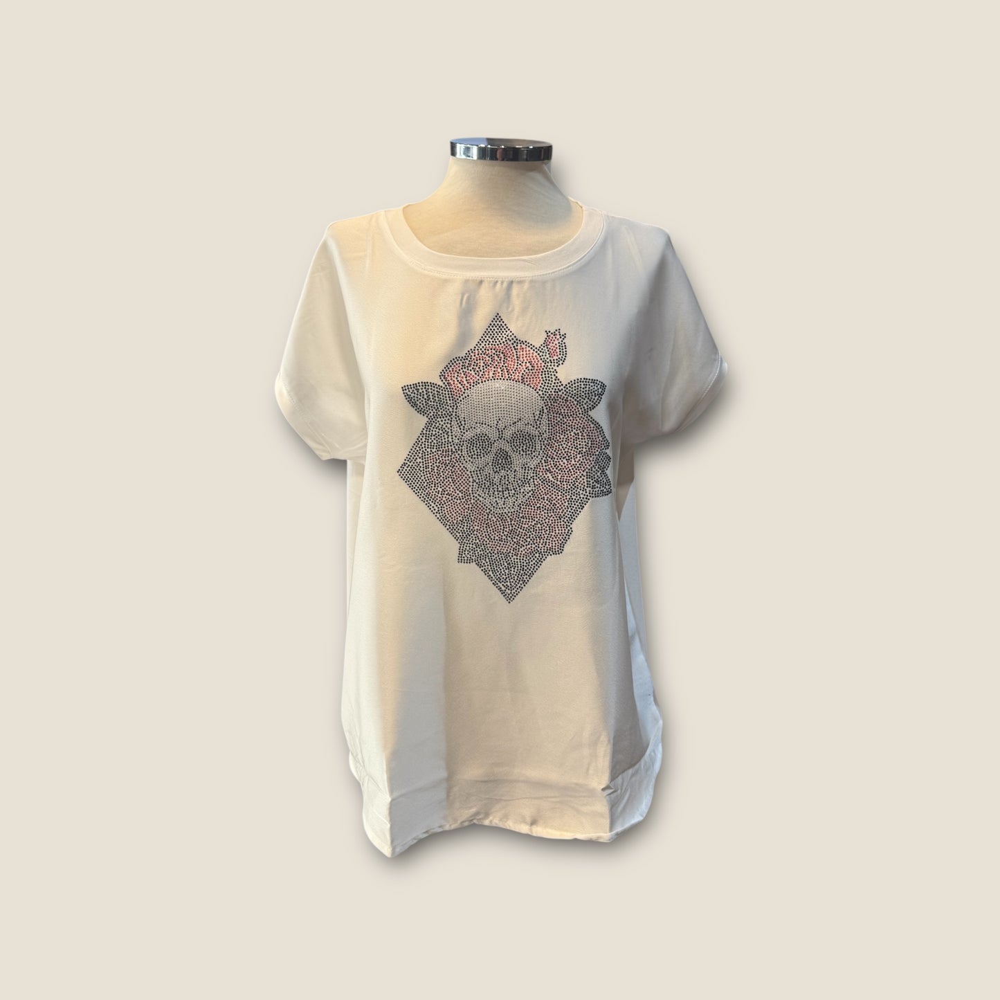 Camiseta calavera strass