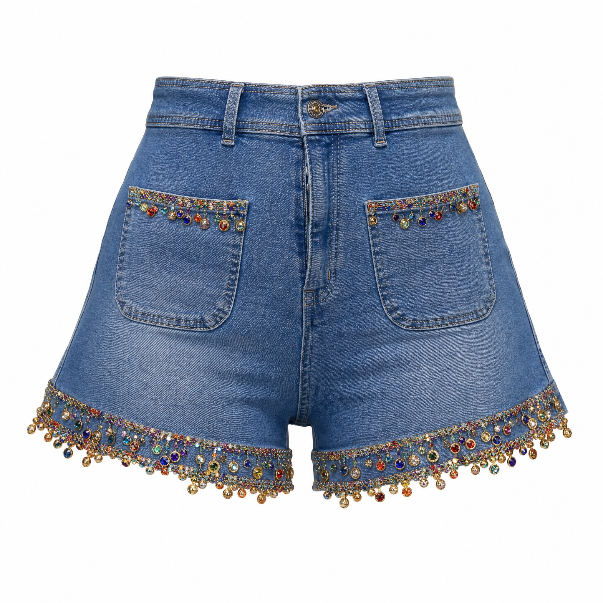 Pantalón corto flecos colores