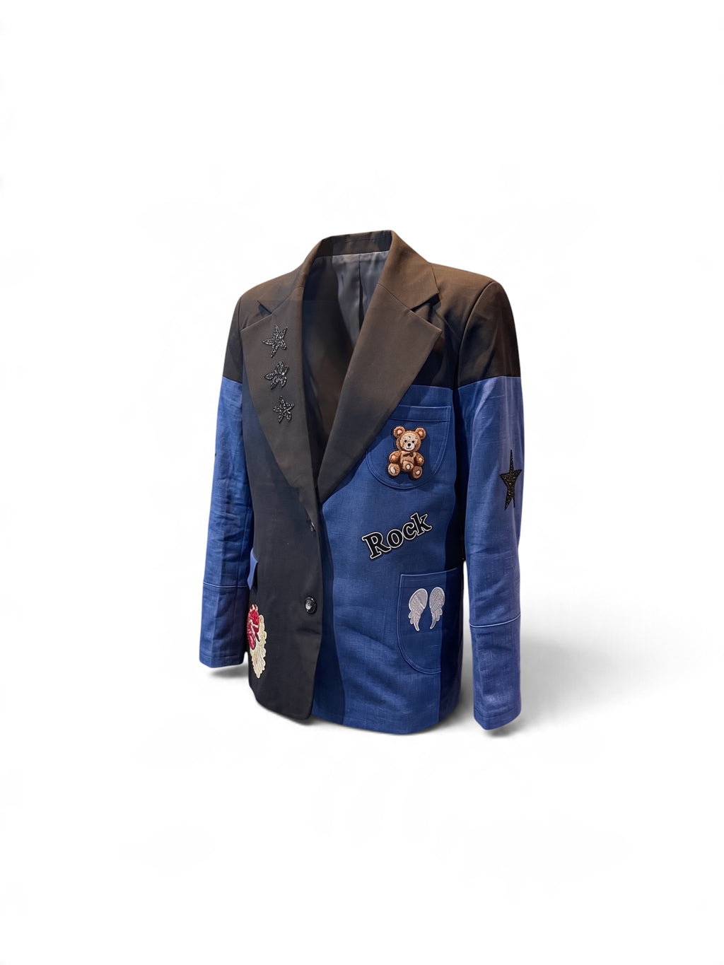 Blazer Bicolor con parches