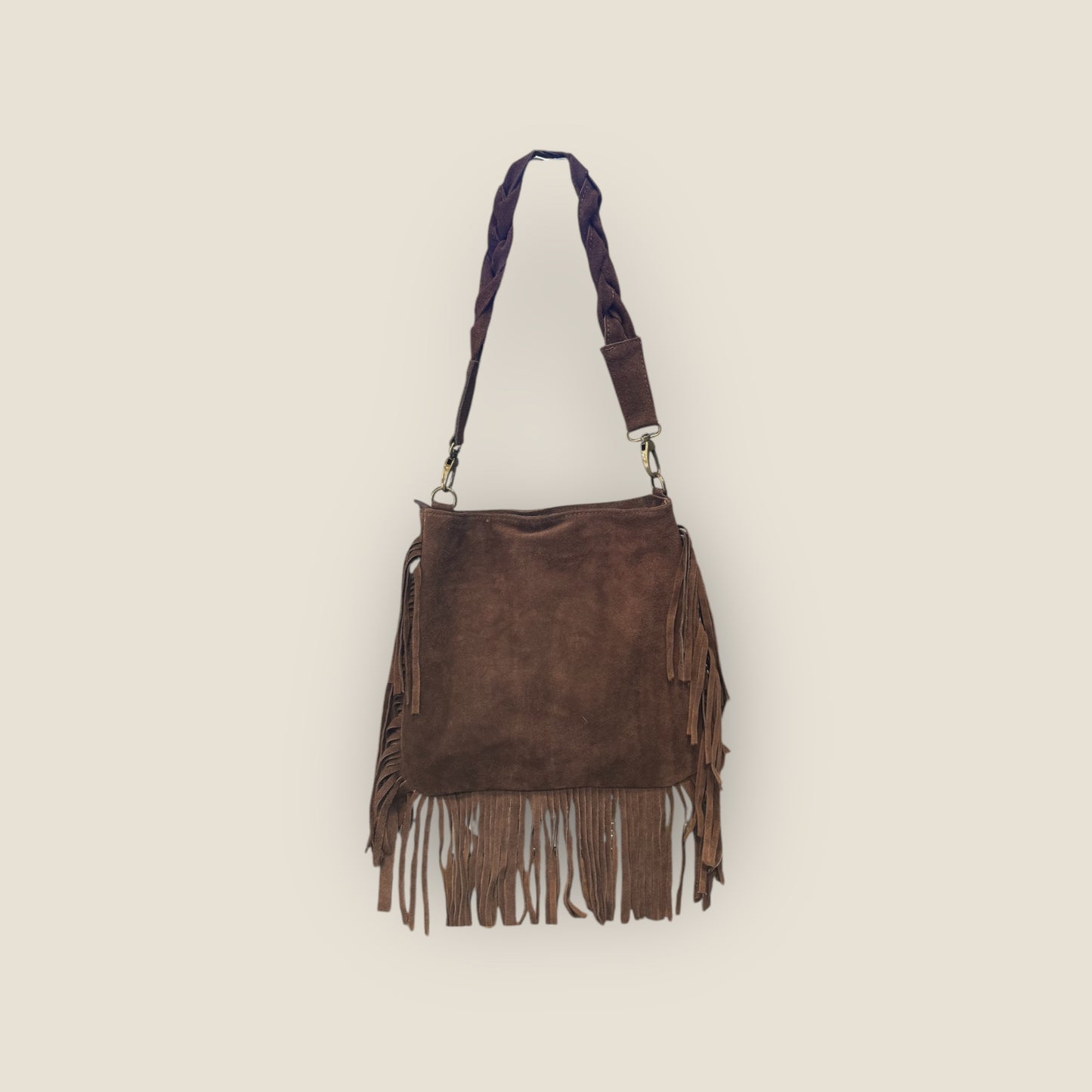 Bolso ante flecos con sagrado corazón