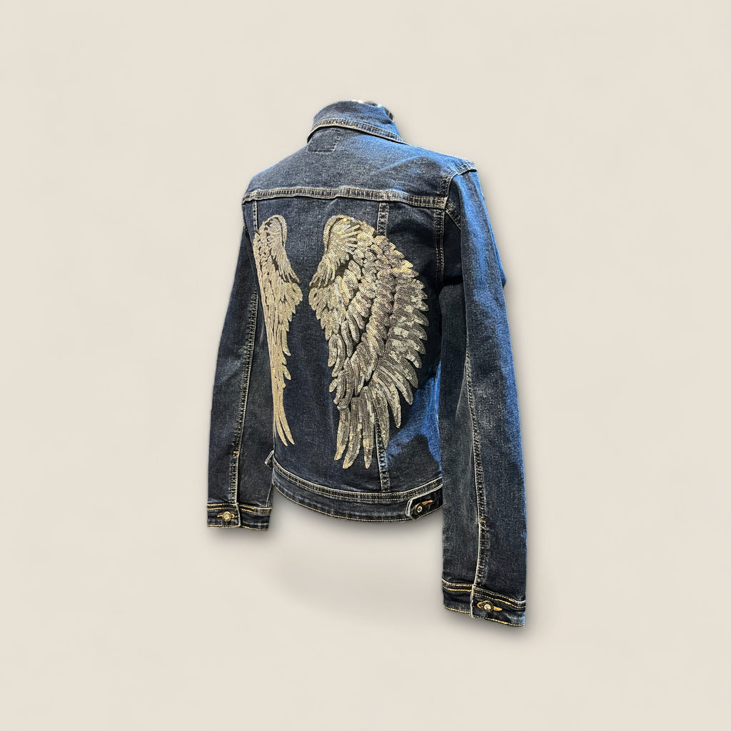 Chaqueta vaquera alas lentejuelas