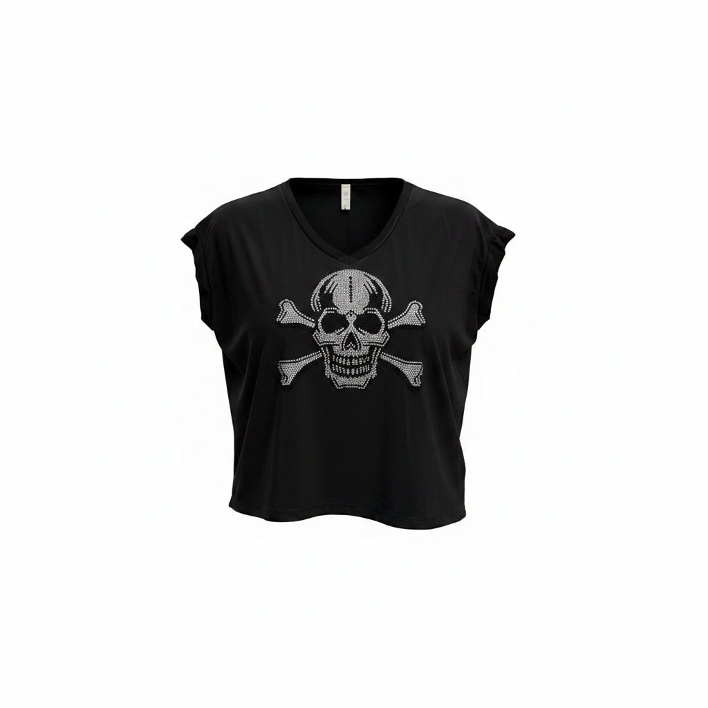 Camiseta Calavera Strass
