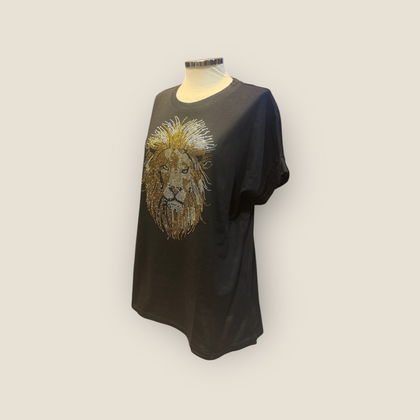 Camiseta león strass