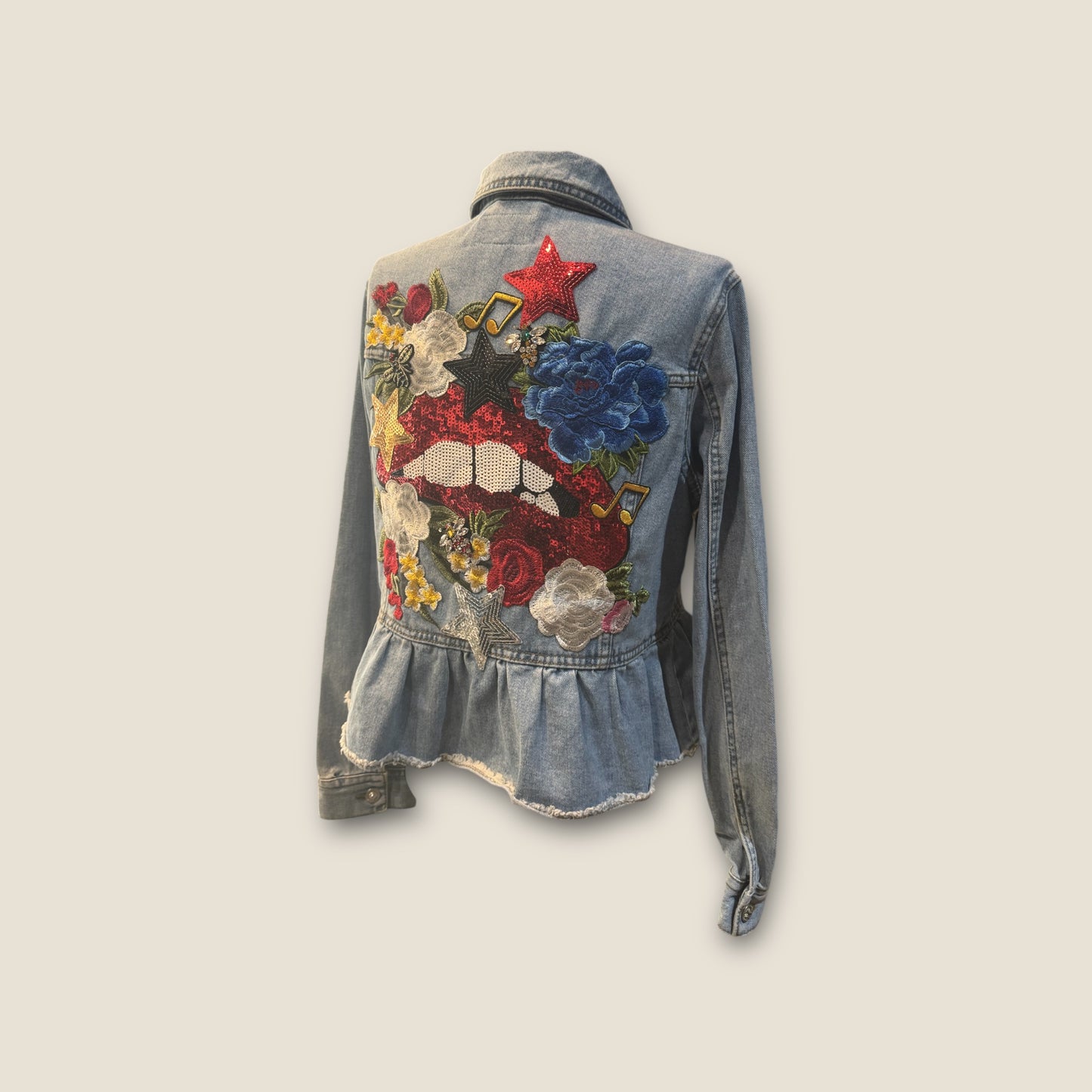 Chaqueta vaquera "Un Beso y una Flor"