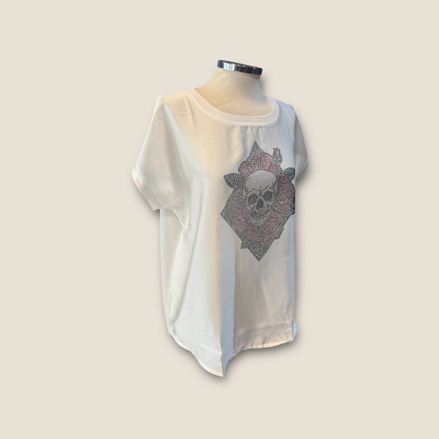 Camiseta calavera strass