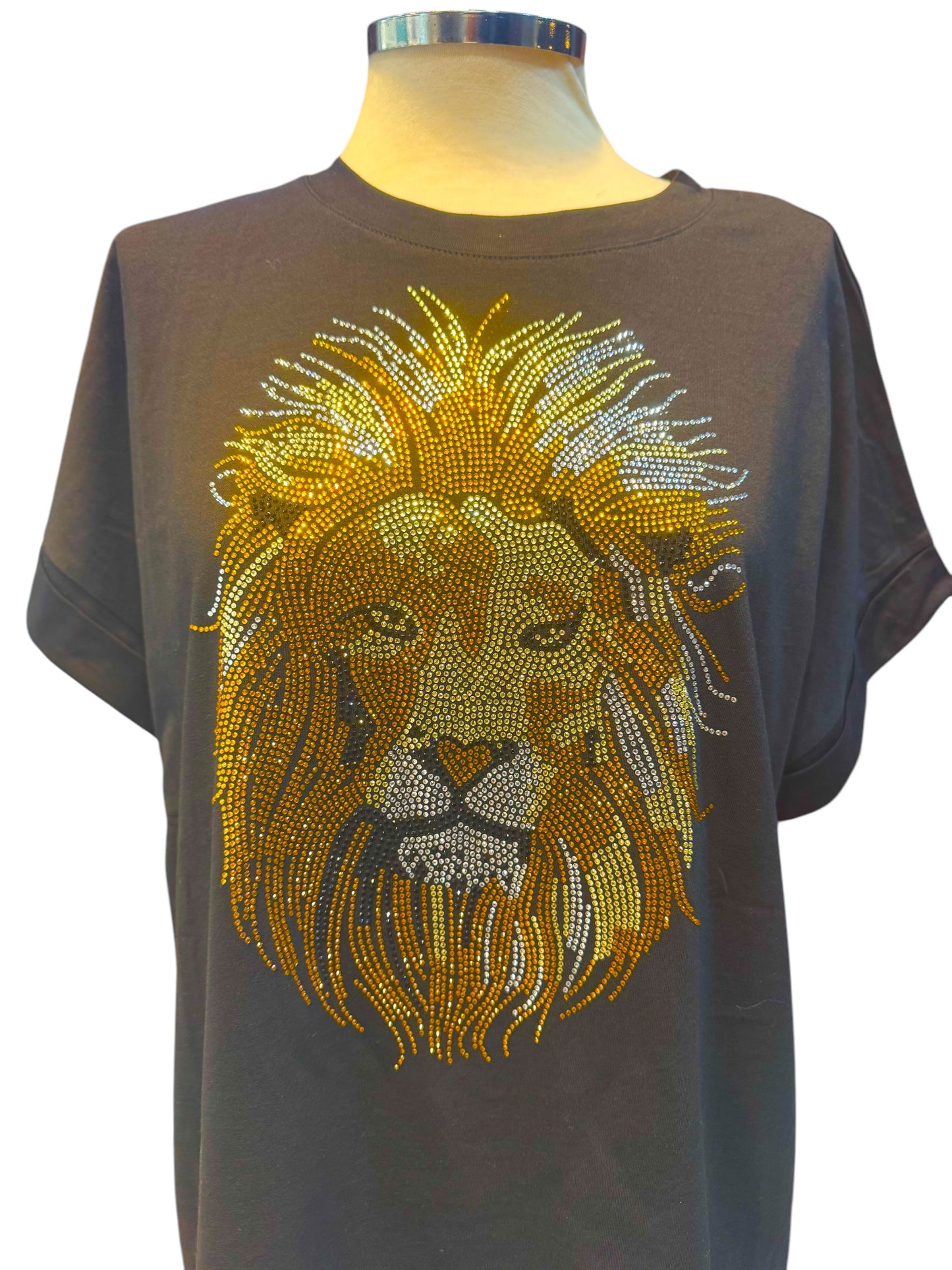 Camiseta león strass