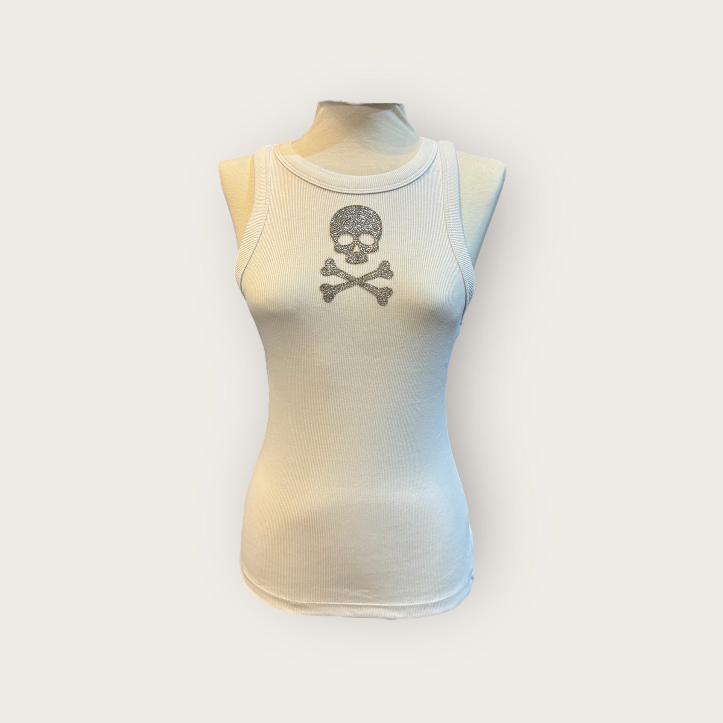 Camiseta  Tirantes Calavera Strass