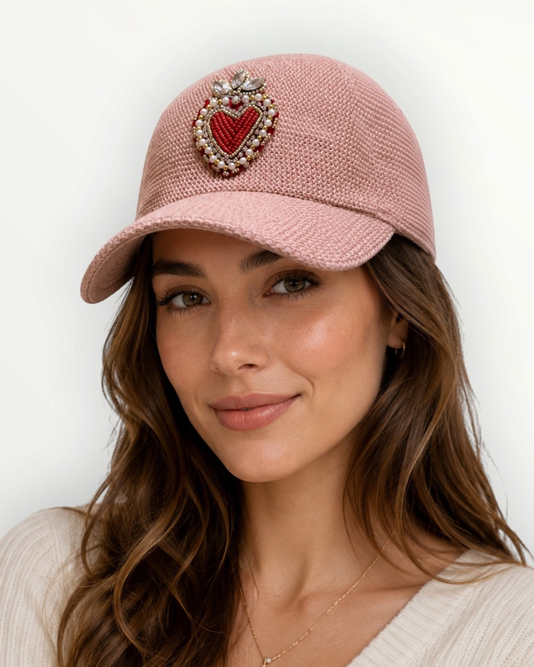 Gorra Rafia Corazón