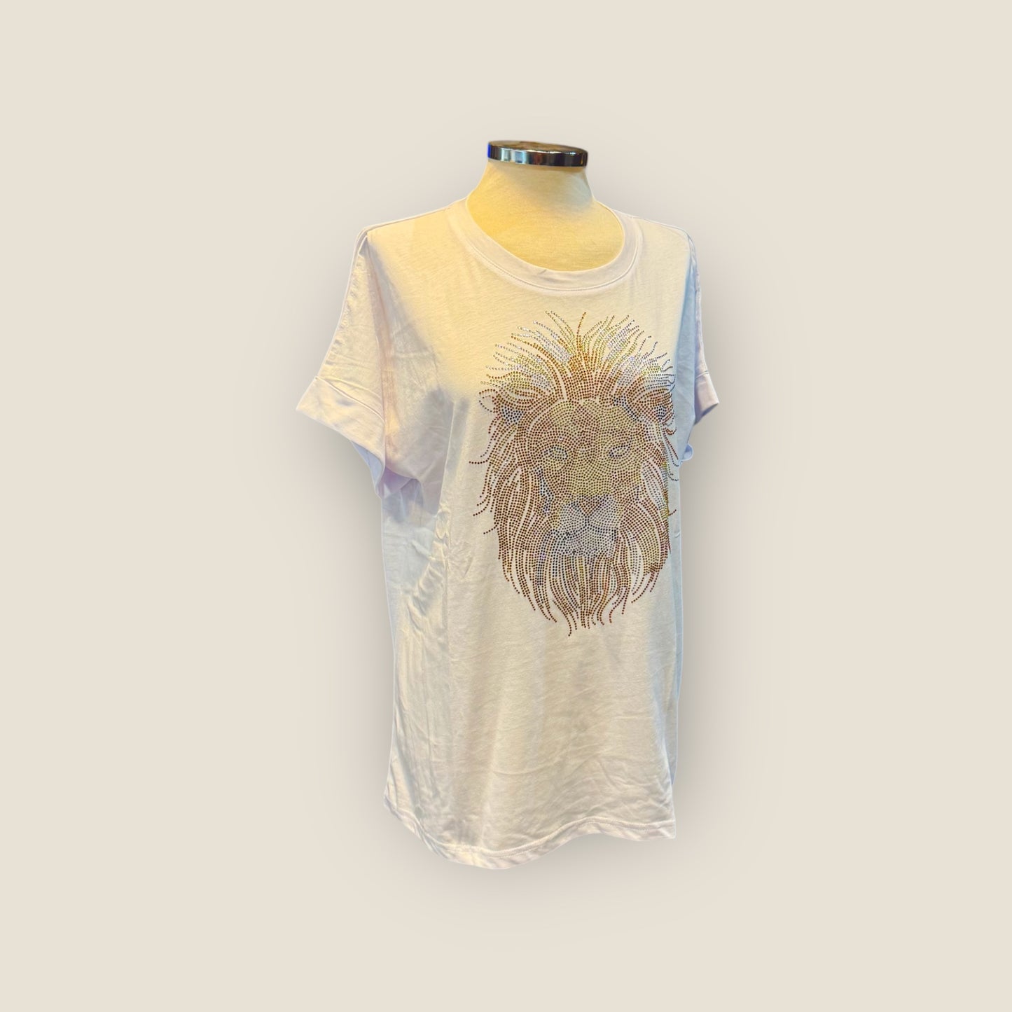 Camiseta león strass