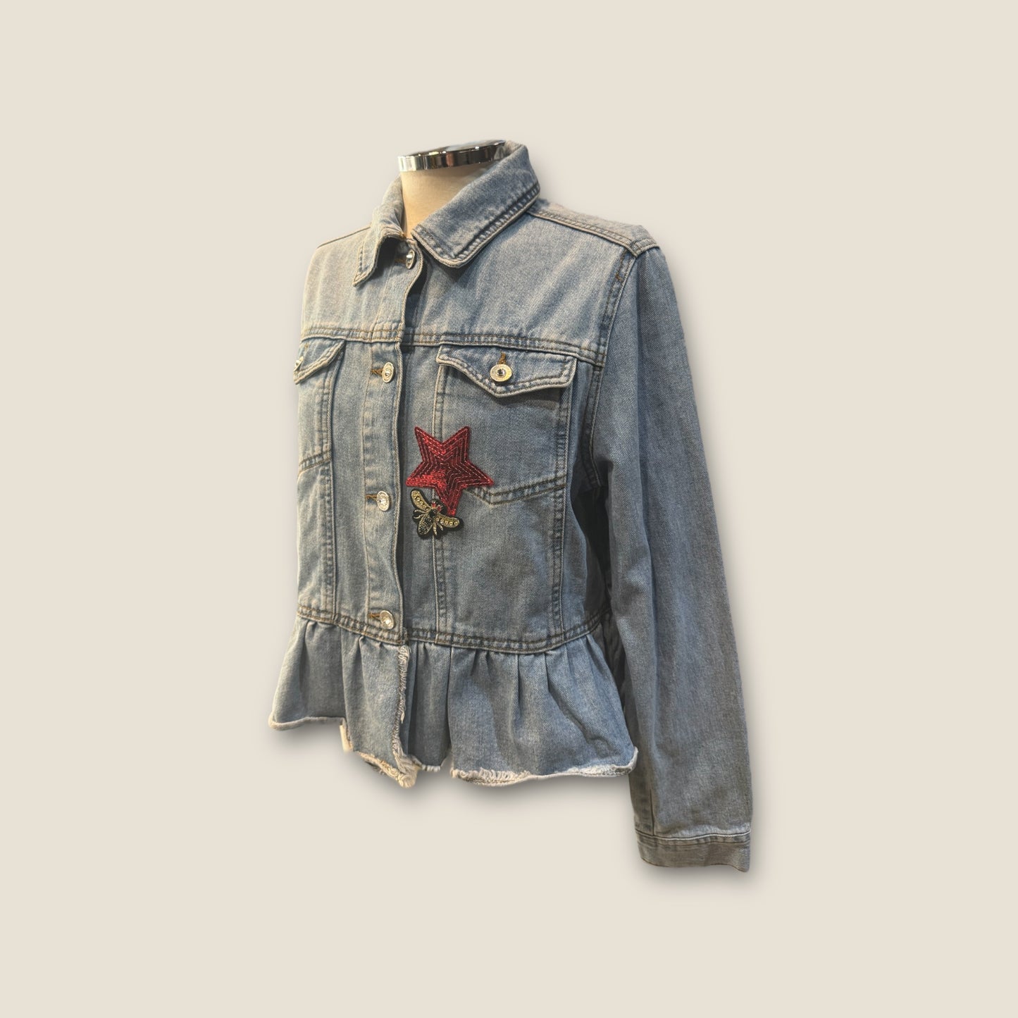 Chaqueta vaquera "Un Beso y una Flor"