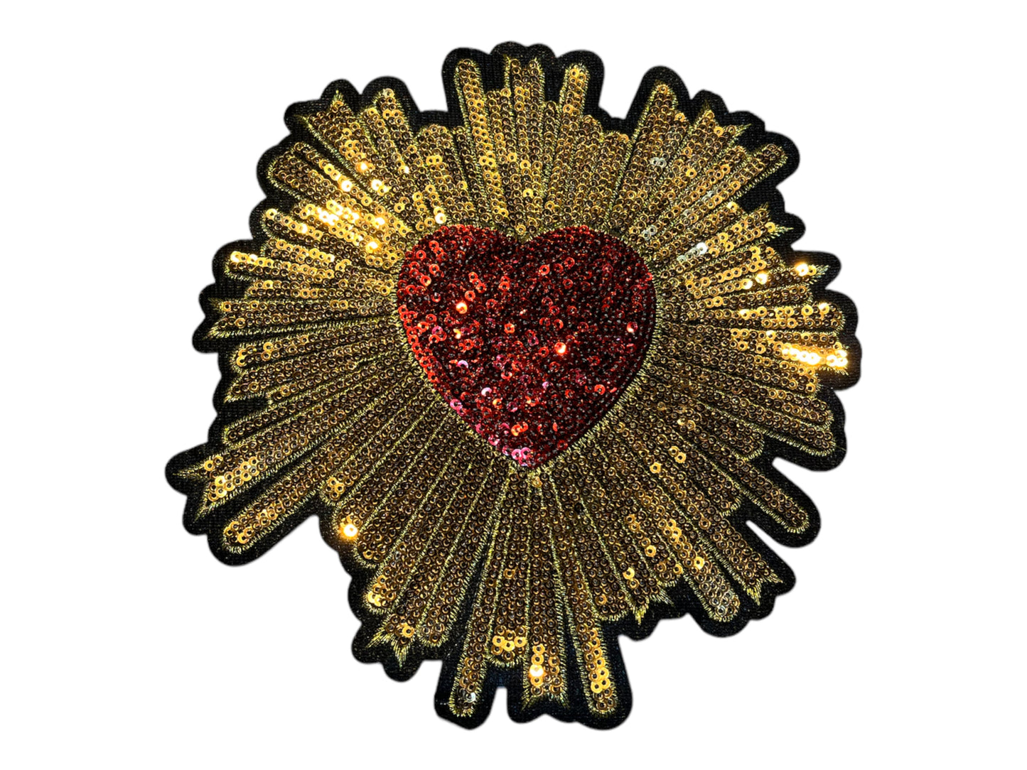 Parche corazón lentejuelas