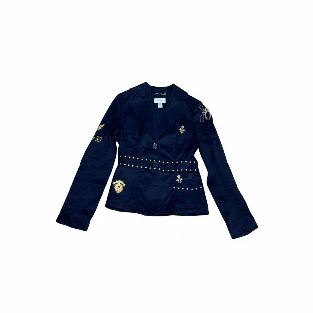 Blazer Customizada Tigre y Rosas