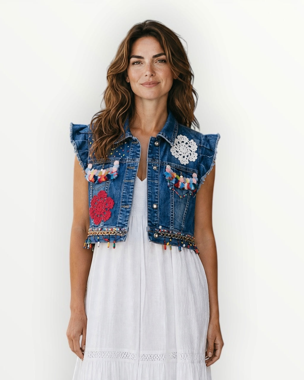 Chaleco corto boho