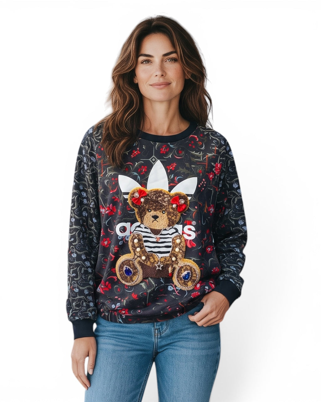 Sudadera Adidas Estampada con Osito