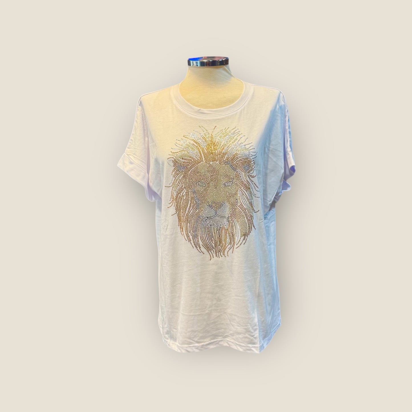Camiseta león strass