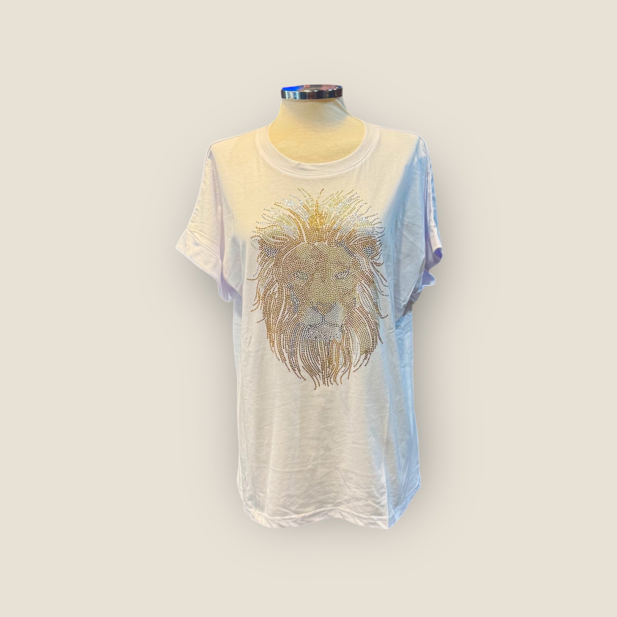 Camiseta león strass