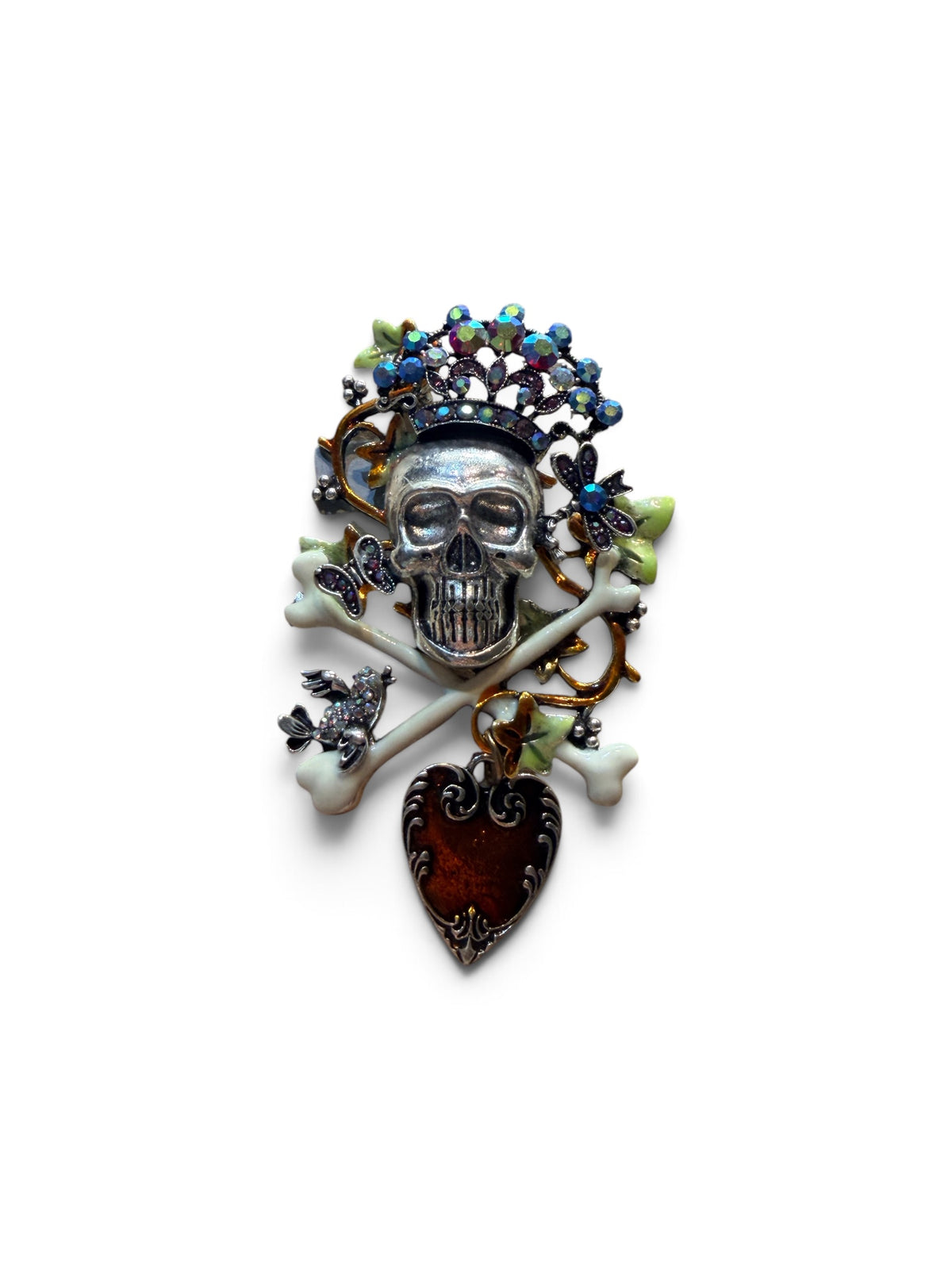 Broche Calavera Corazón