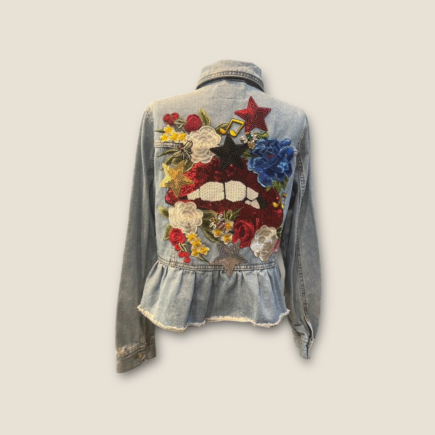 Chaqueta vaquera "Un Beso y una Flor"
