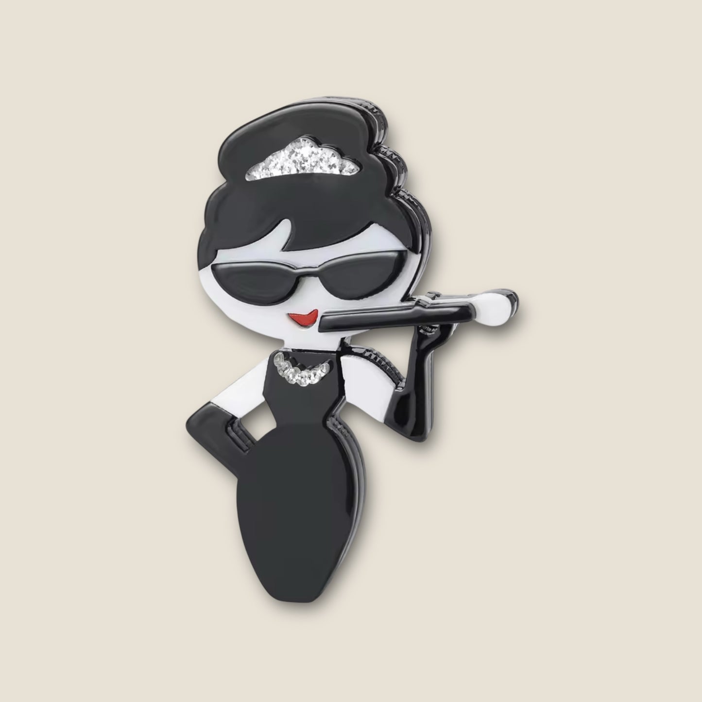 Broche acrílico Audrey Hepburn