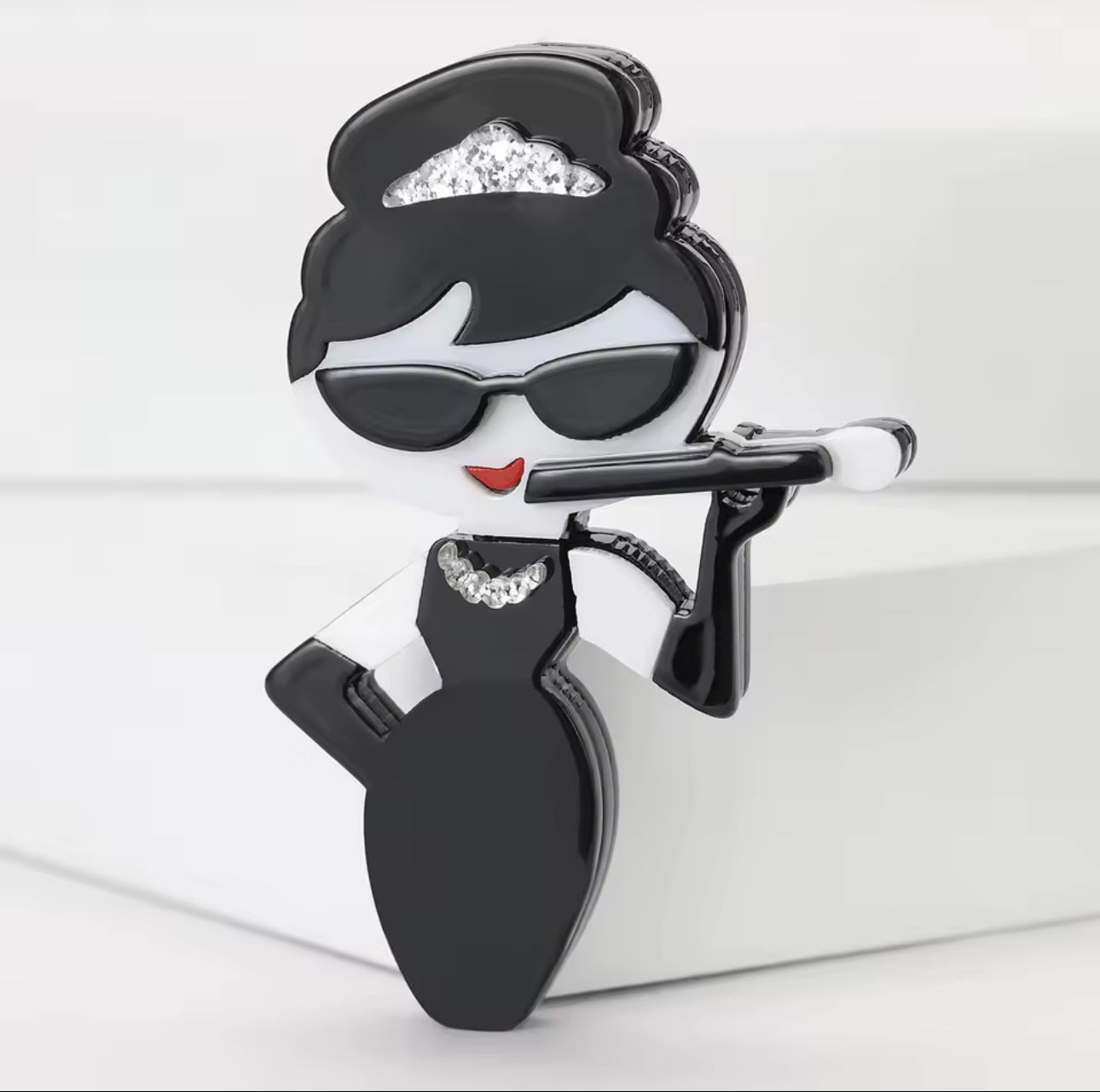 Broche acrílico Audrey Hepburn