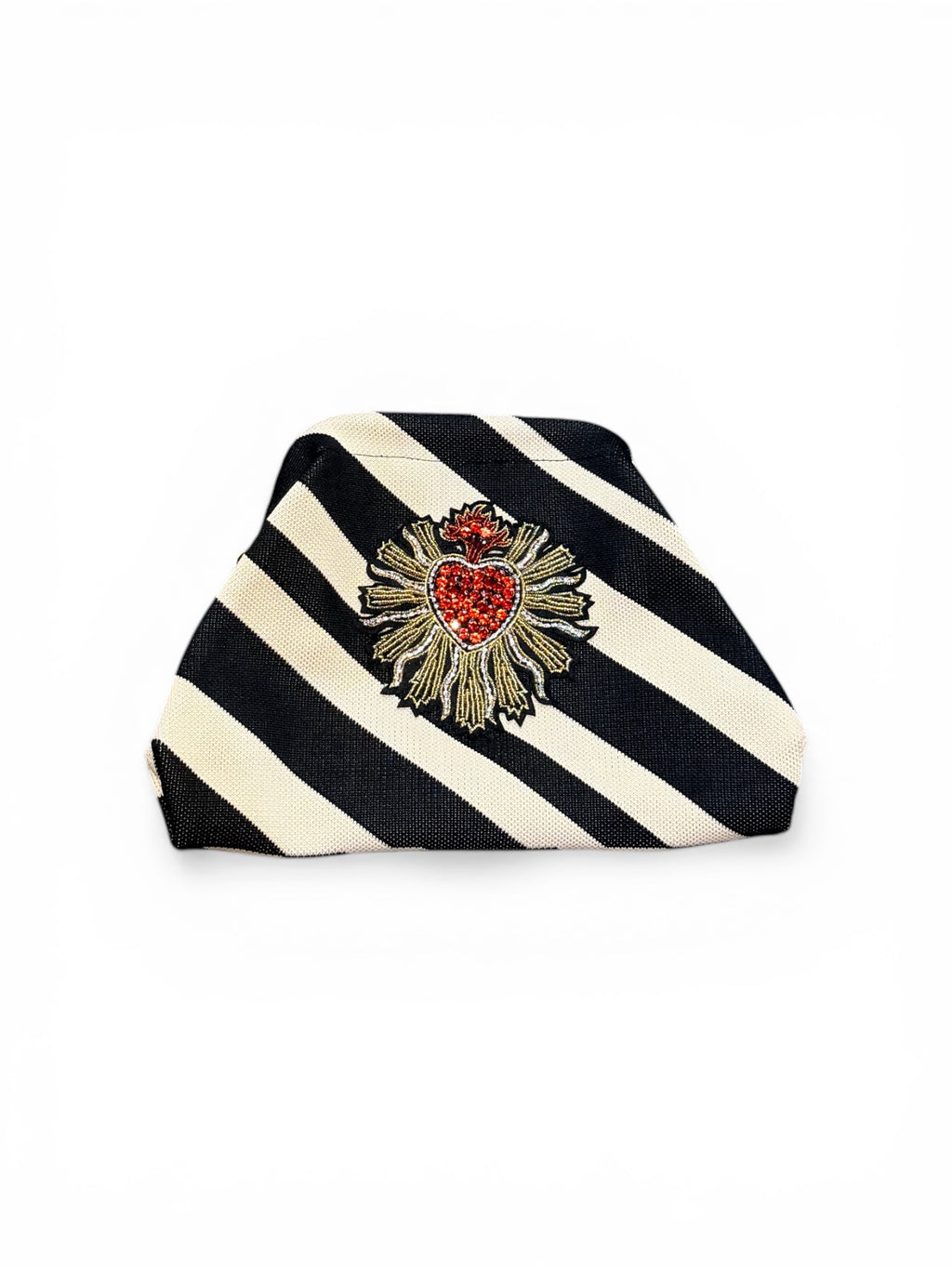 Bolso rayas con corazón