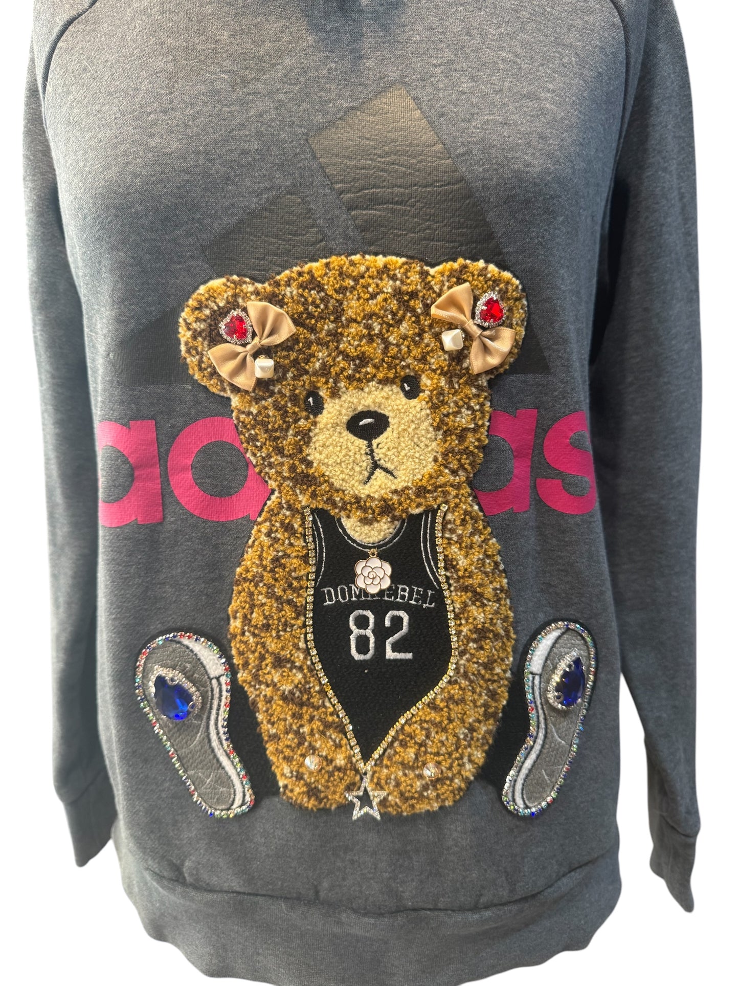 Sudadera Gris con Gran Osito