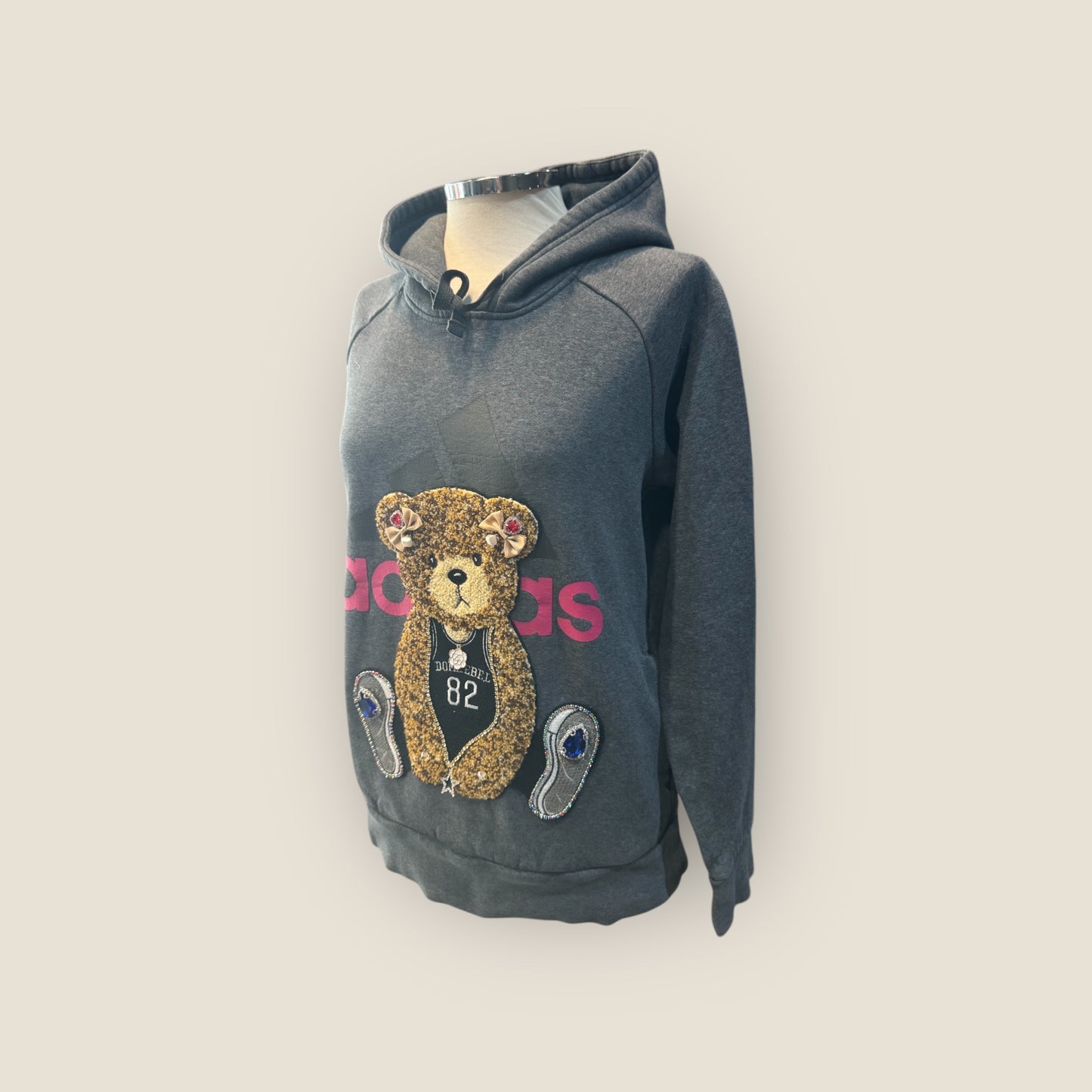Sudadera Gris con Gran Osito
