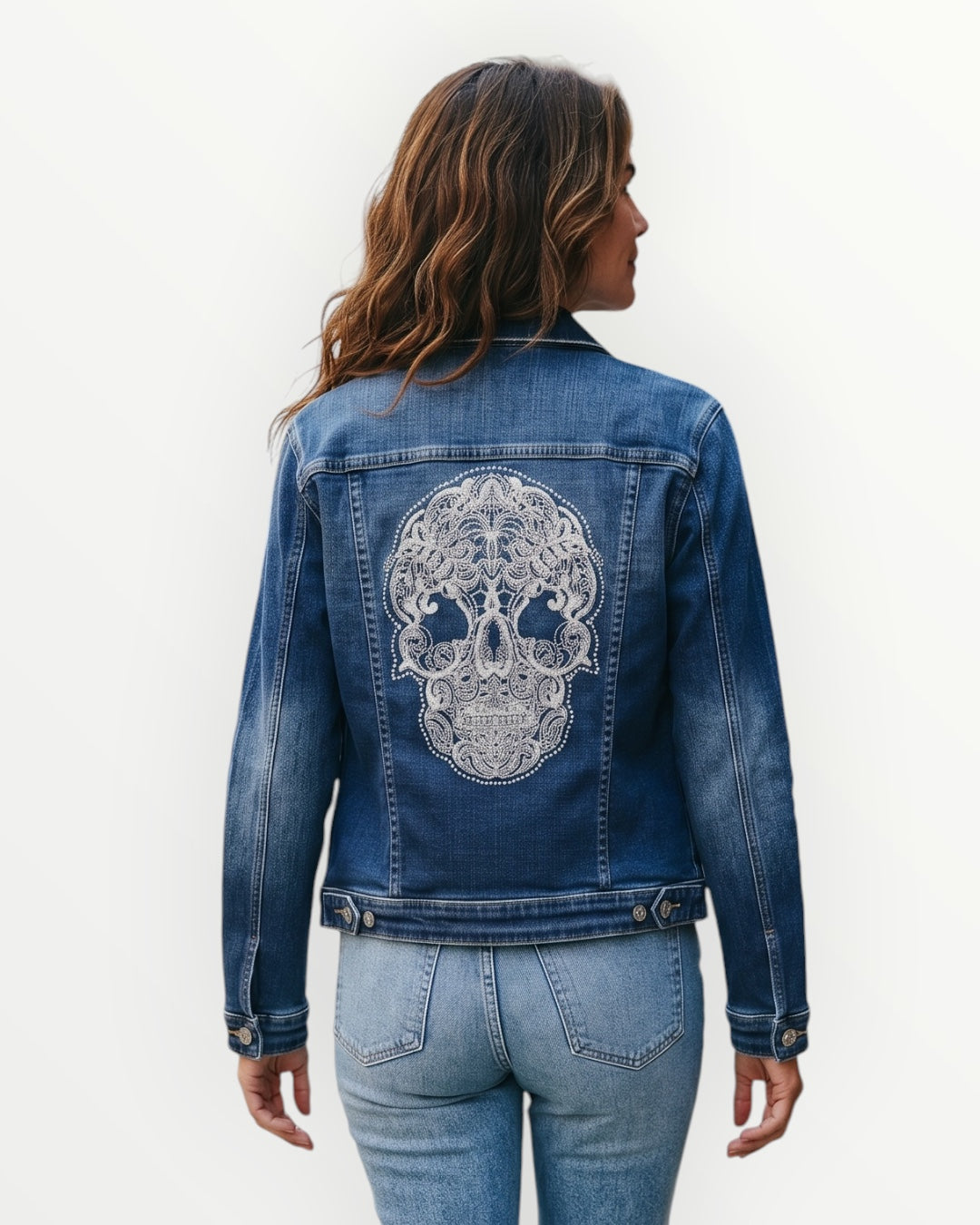 Chaqueta vaquera Calavera Bordada