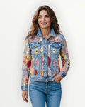 Chaqueta vaquera tul y flores