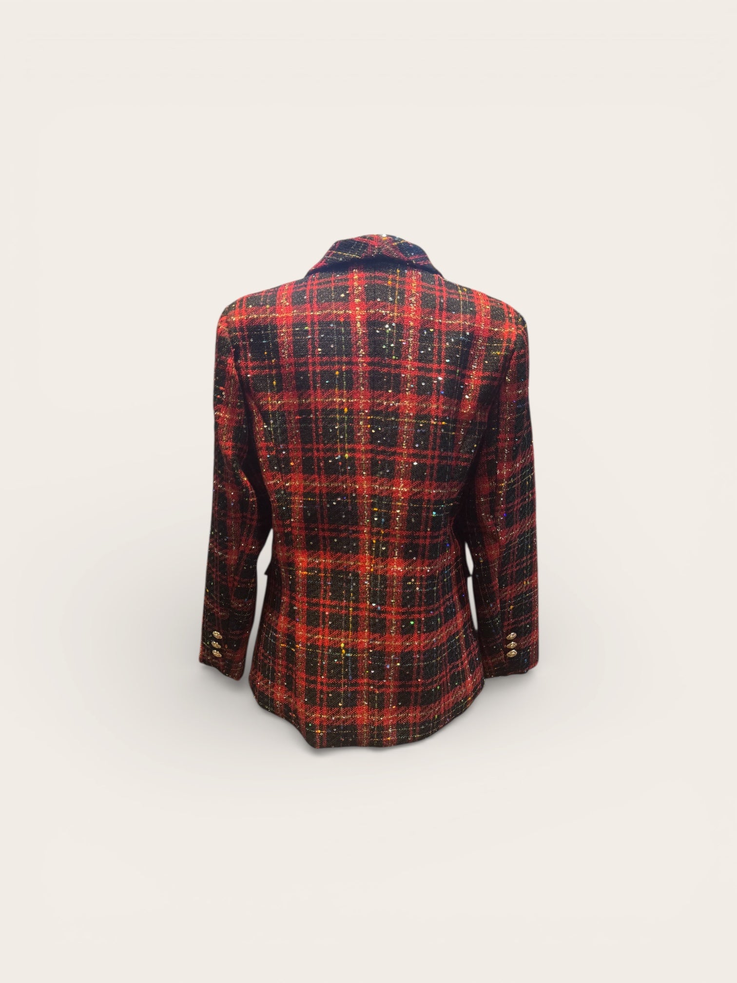 Blazer escocesa brillos