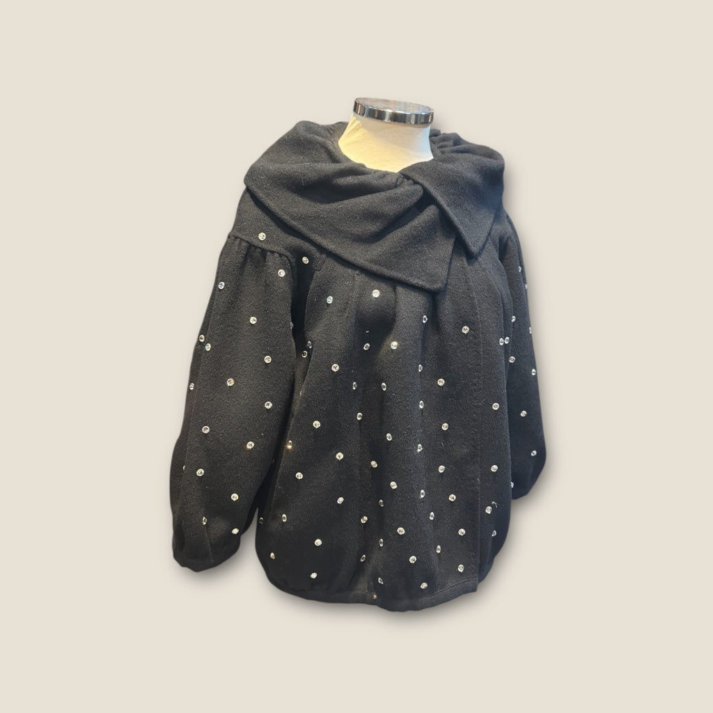 Bomber lana con strass