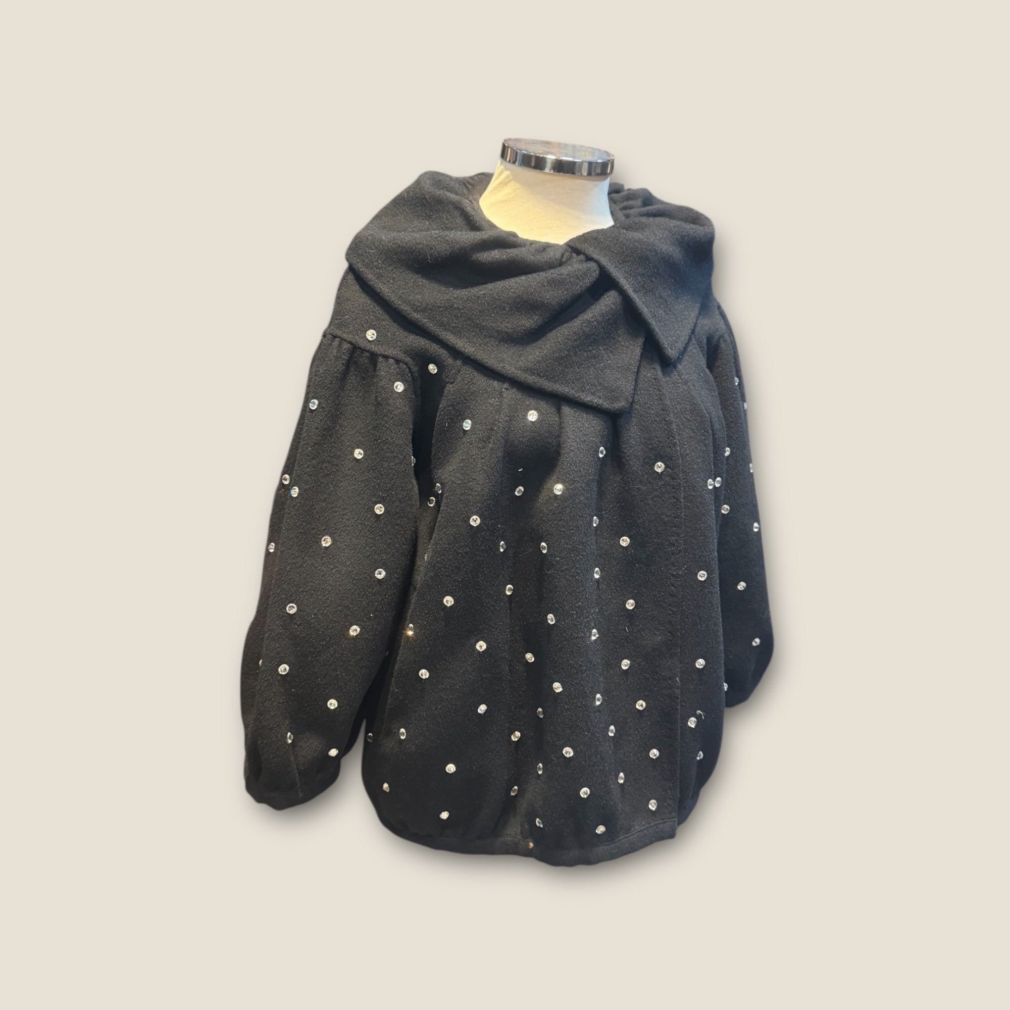 Bomber lana con strass