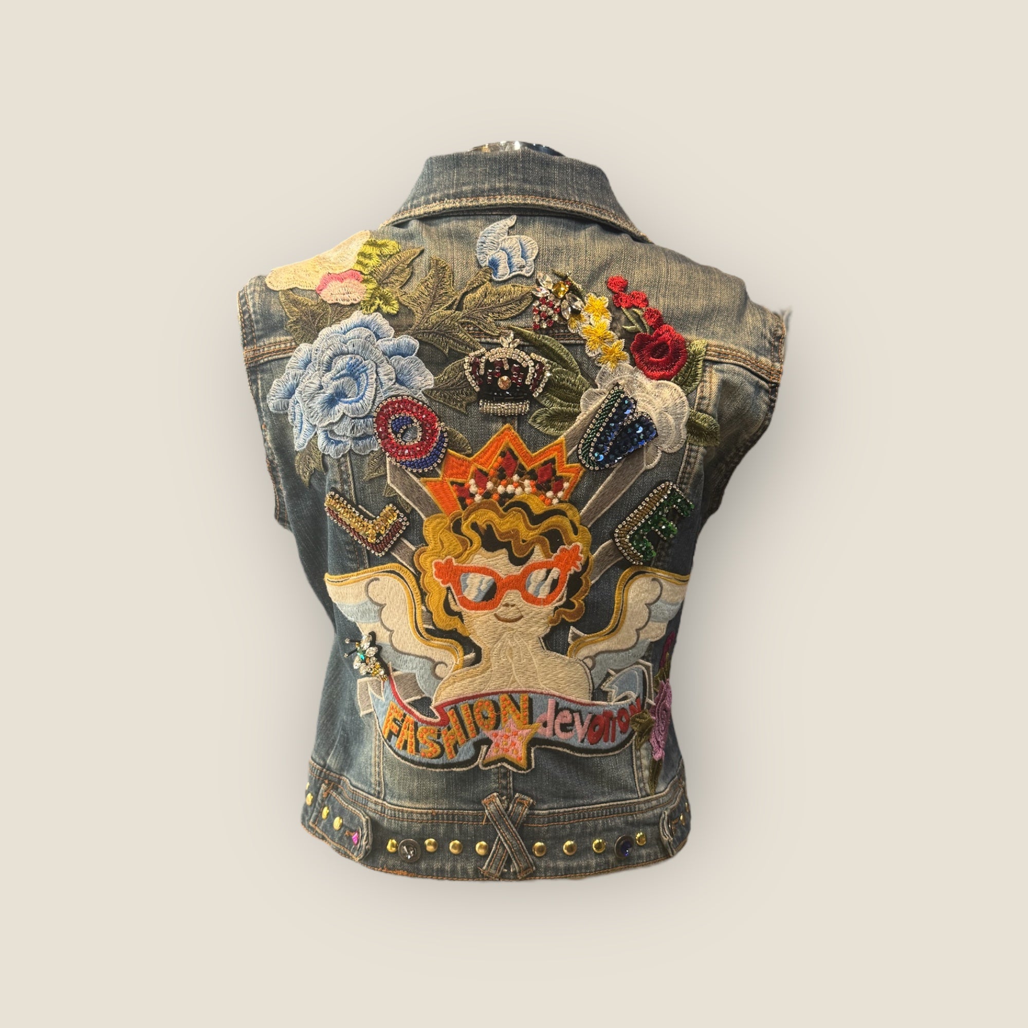 Chaleco ángel rockero