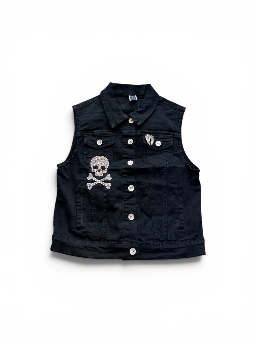 Chaleco calavera Strass