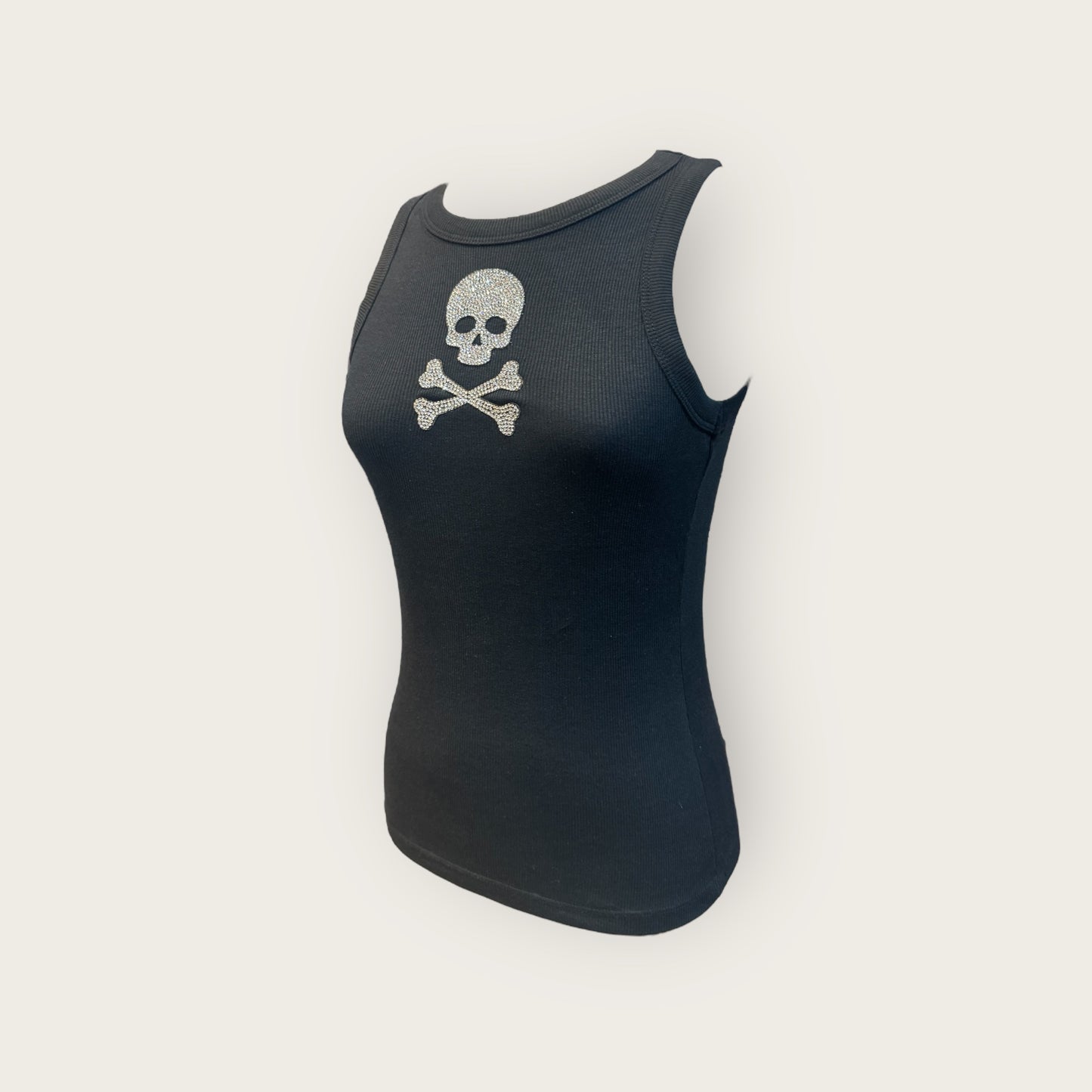 Camiseta  Tirantes Calavera Strass