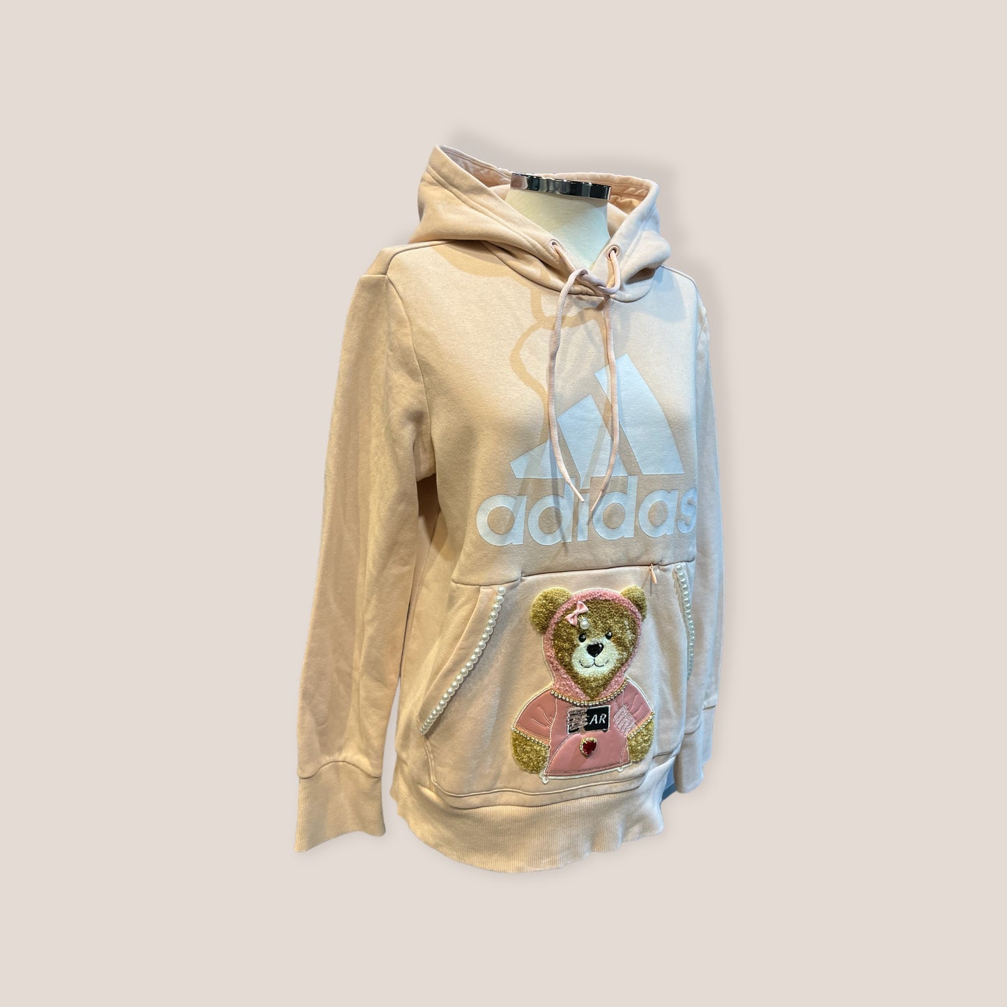 Sudadera rosa claro Adidas con osito