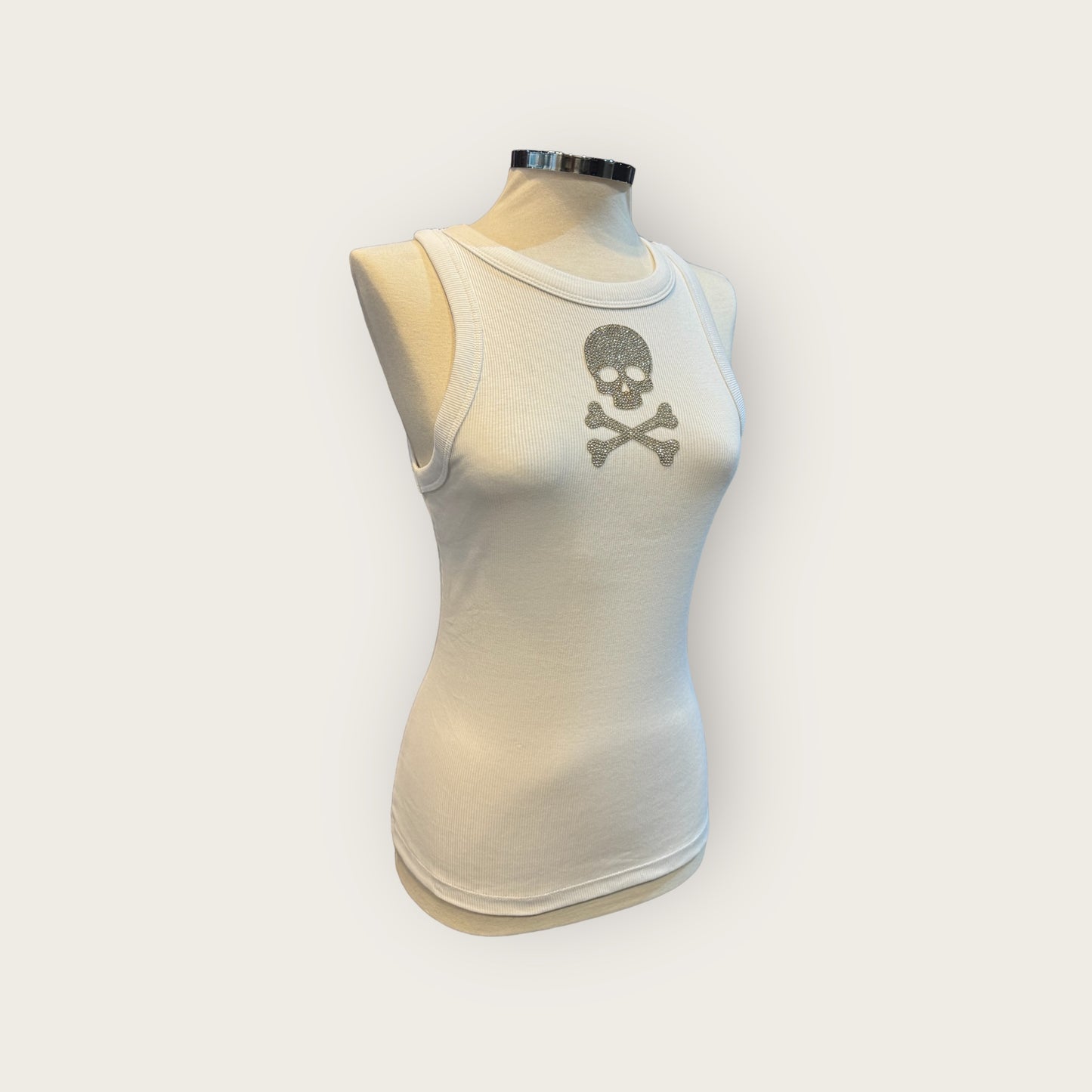 Camiseta  Tirantes Calavera Strass