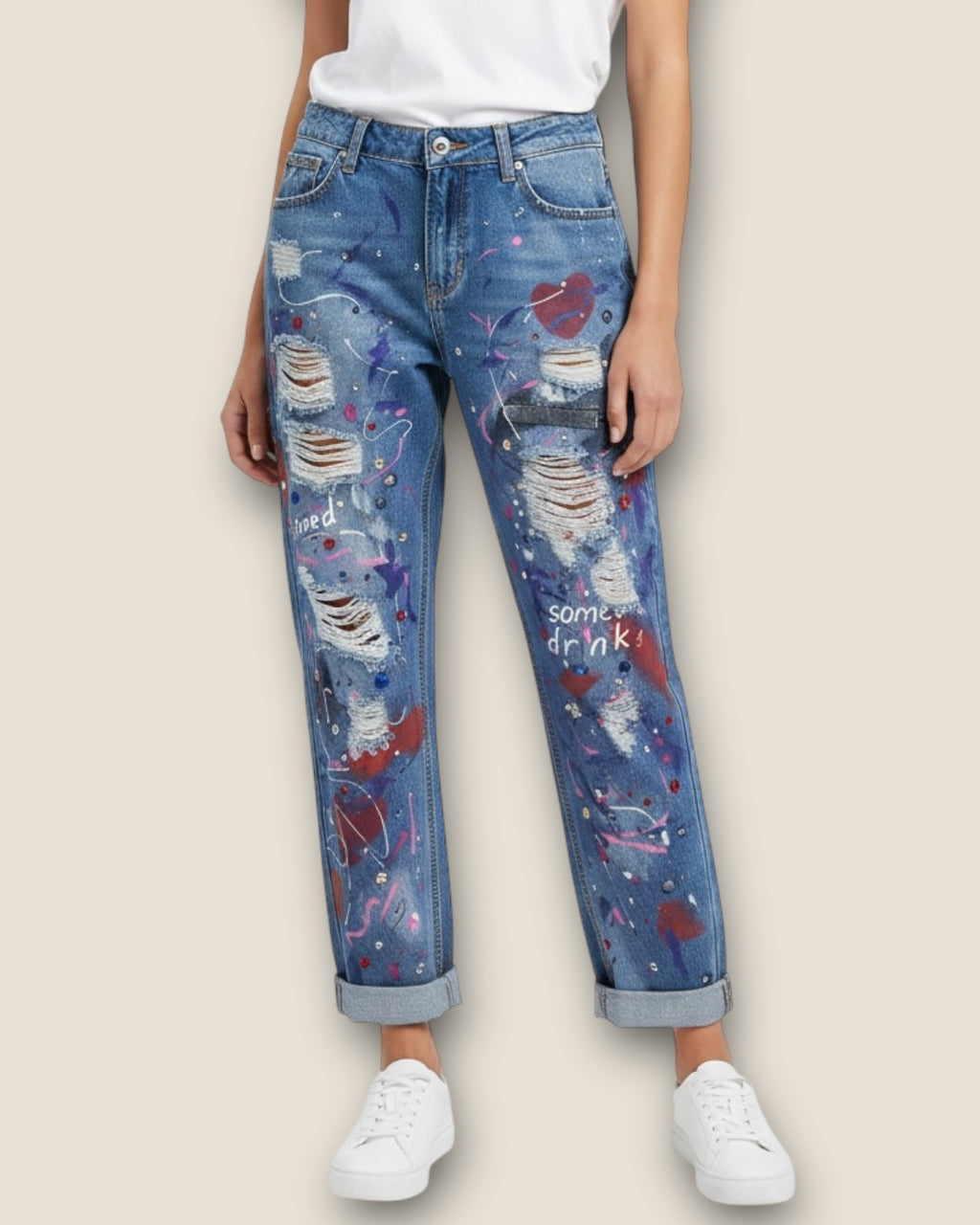 Pantalón pintado artesanalmente