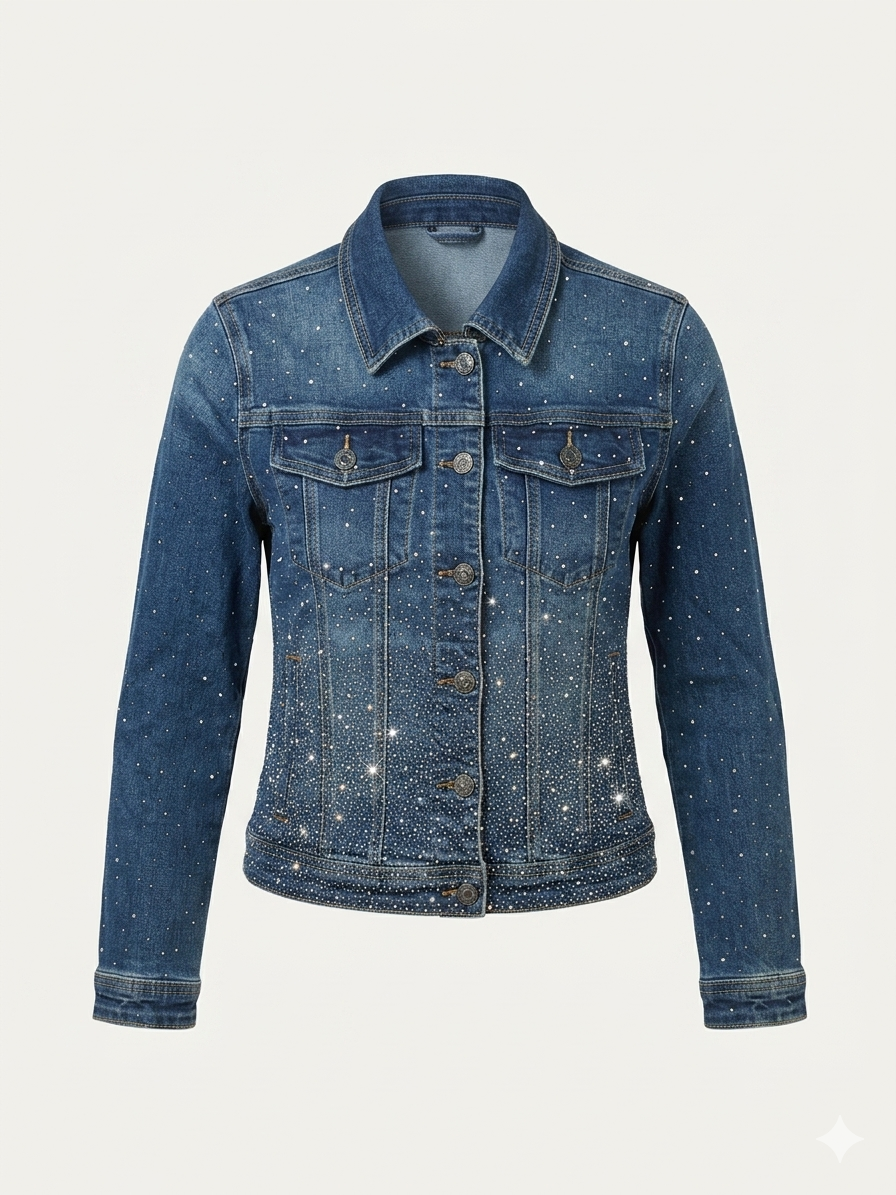 Chaqueta vaquera Strass
